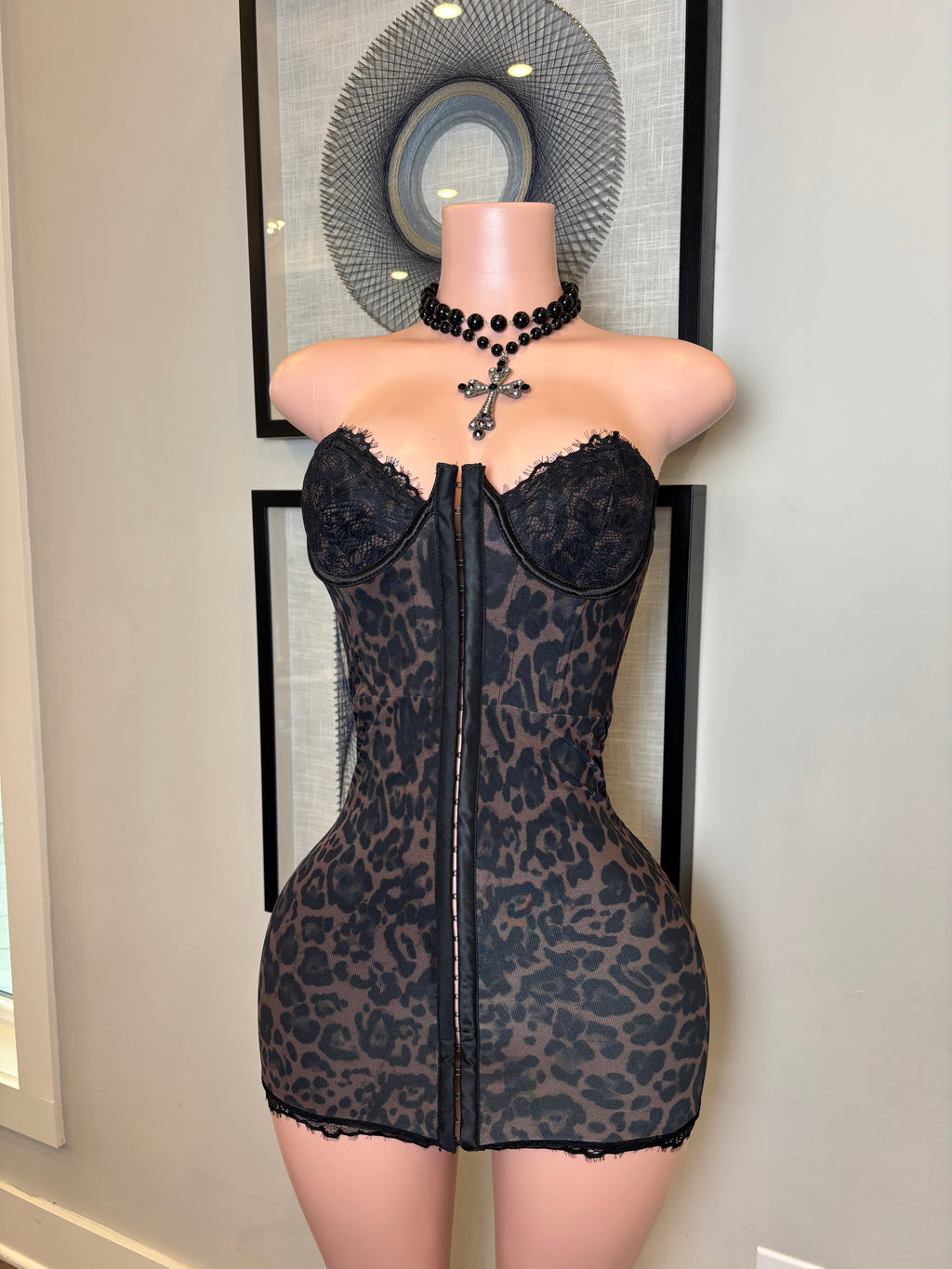 black corset dress