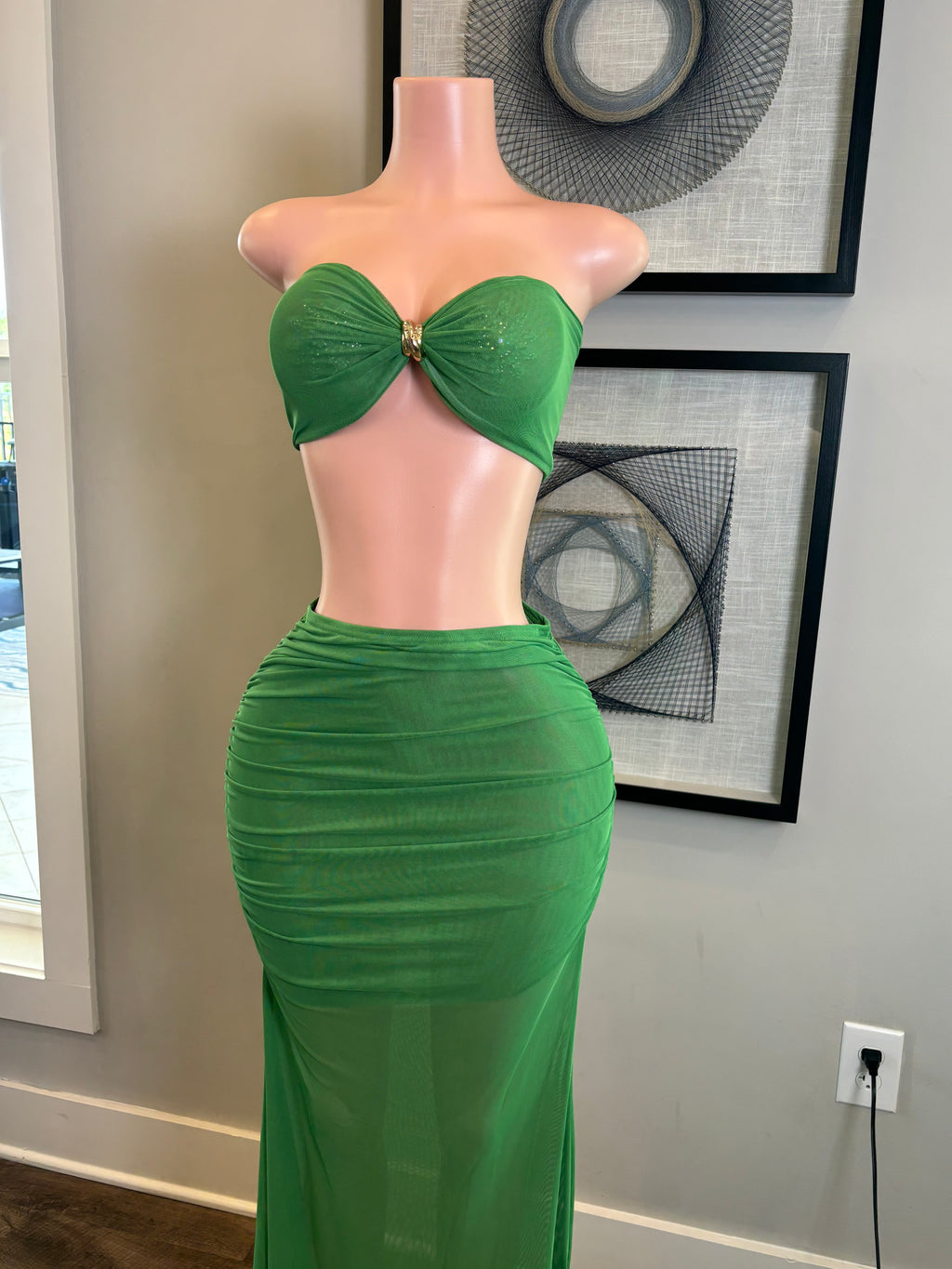 Ivory Green 2 piece