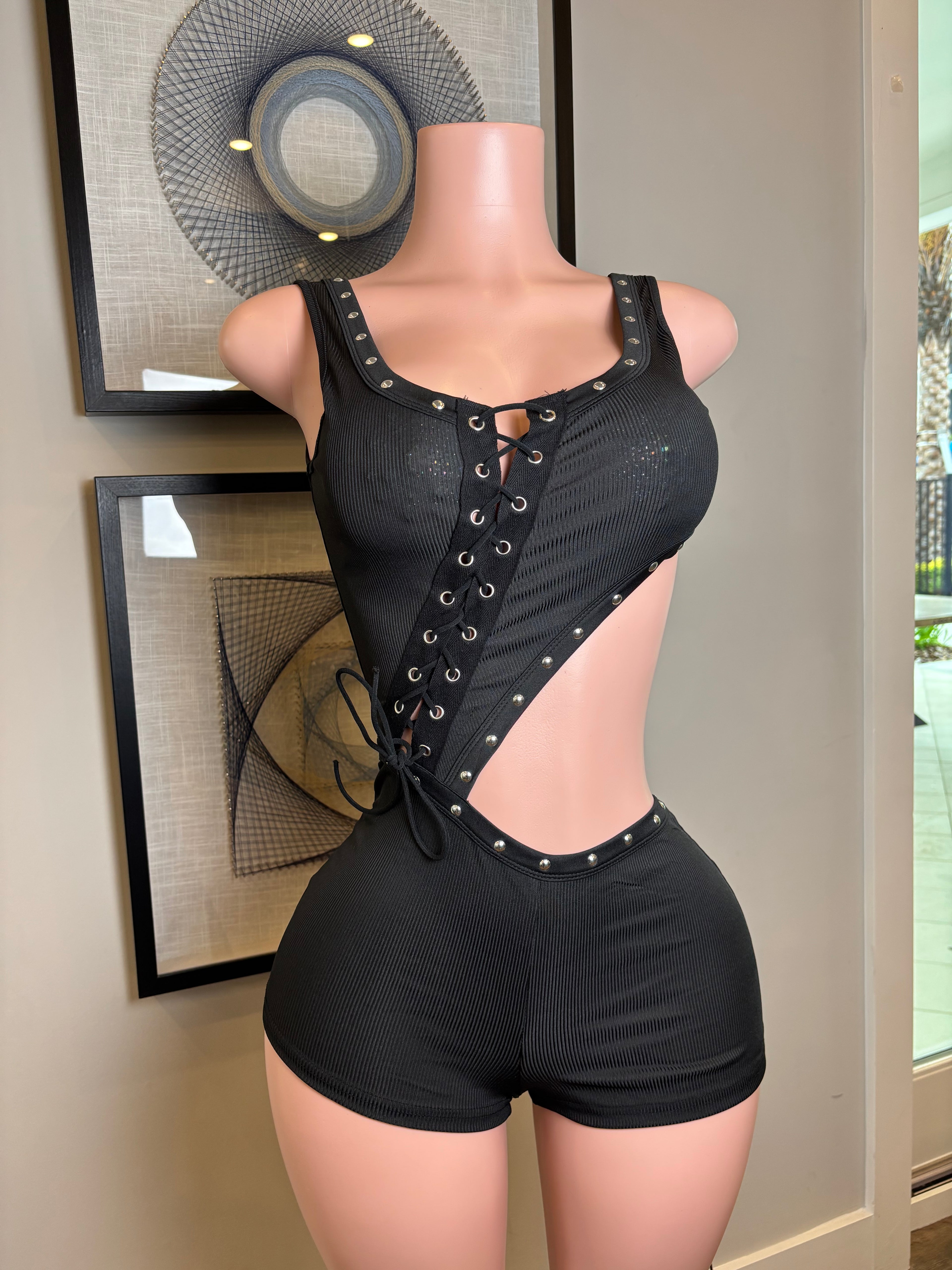 asymmetrical lace up