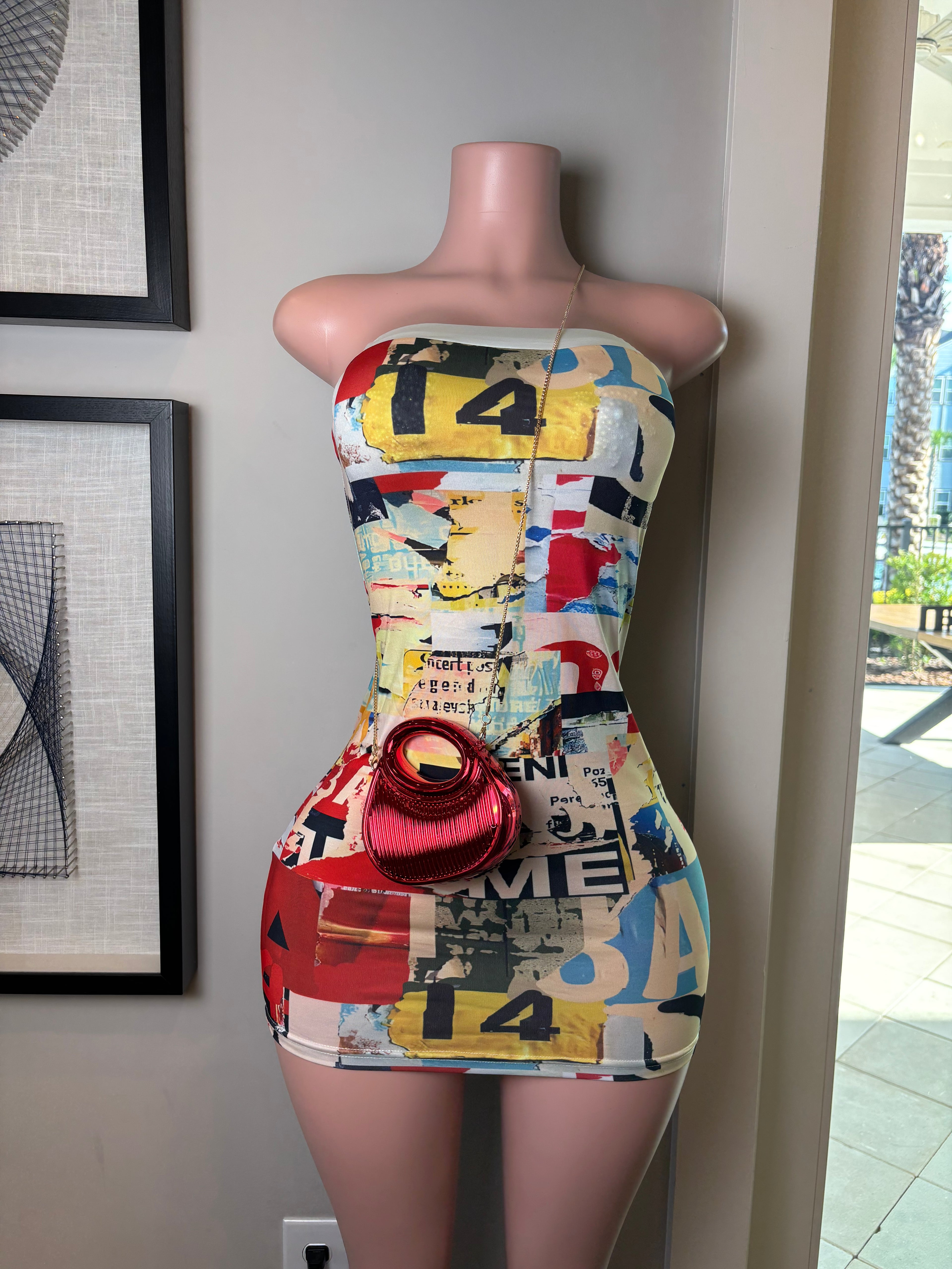 Abstract Tube Dress