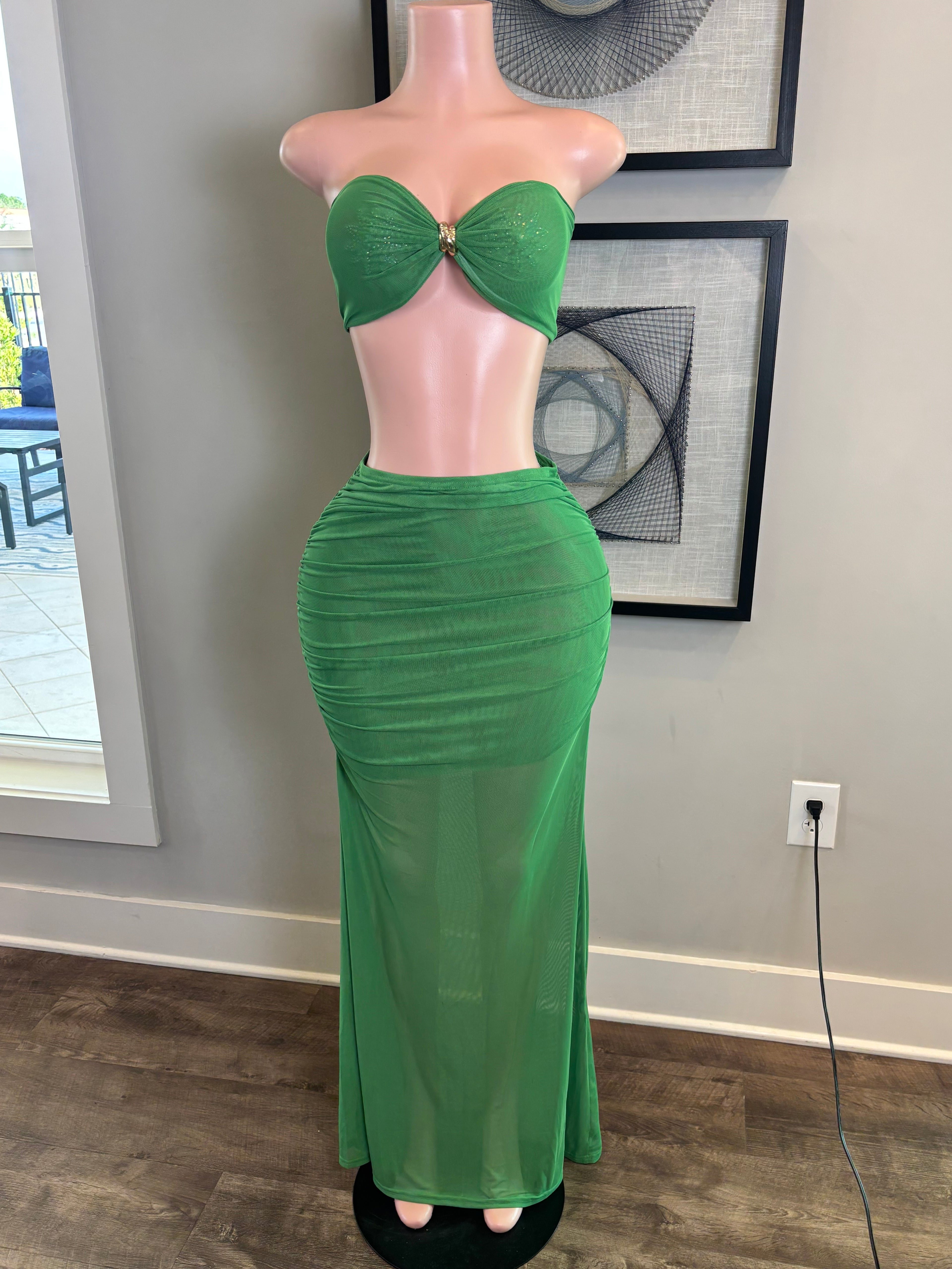 Ivory Green 2 piece