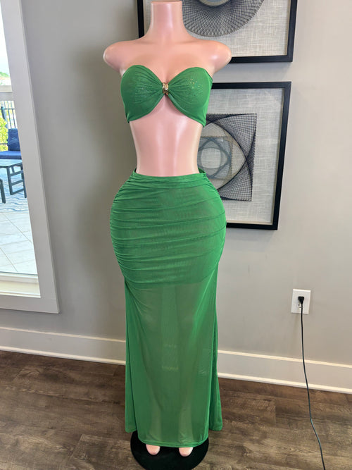 Ivory Green 2 piece
