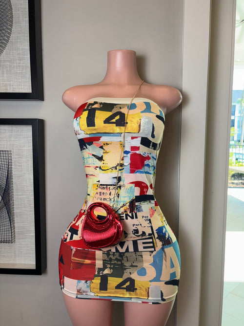 Abstract Tube Dress
